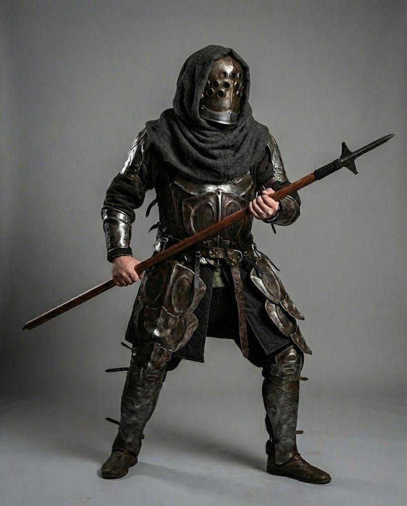 Medieval Fantasy Knight Armor – Full Rusting Polished Steel LARP ...