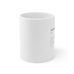 Sensitive Definition Mug | Minimalist Typography Ceramic Coffee Cup
