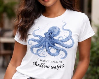 タコTシャツ｜浅瀬には向いていない｜深淵の感覚シャツ