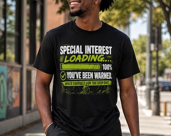 特別興味ロード100% Tシャツ | 面白い警告グラフィックシャツ | 神経発達障害、自閉症、ADHD Tシャツ | ディープダイブ、ハイパーフォーカスギフト