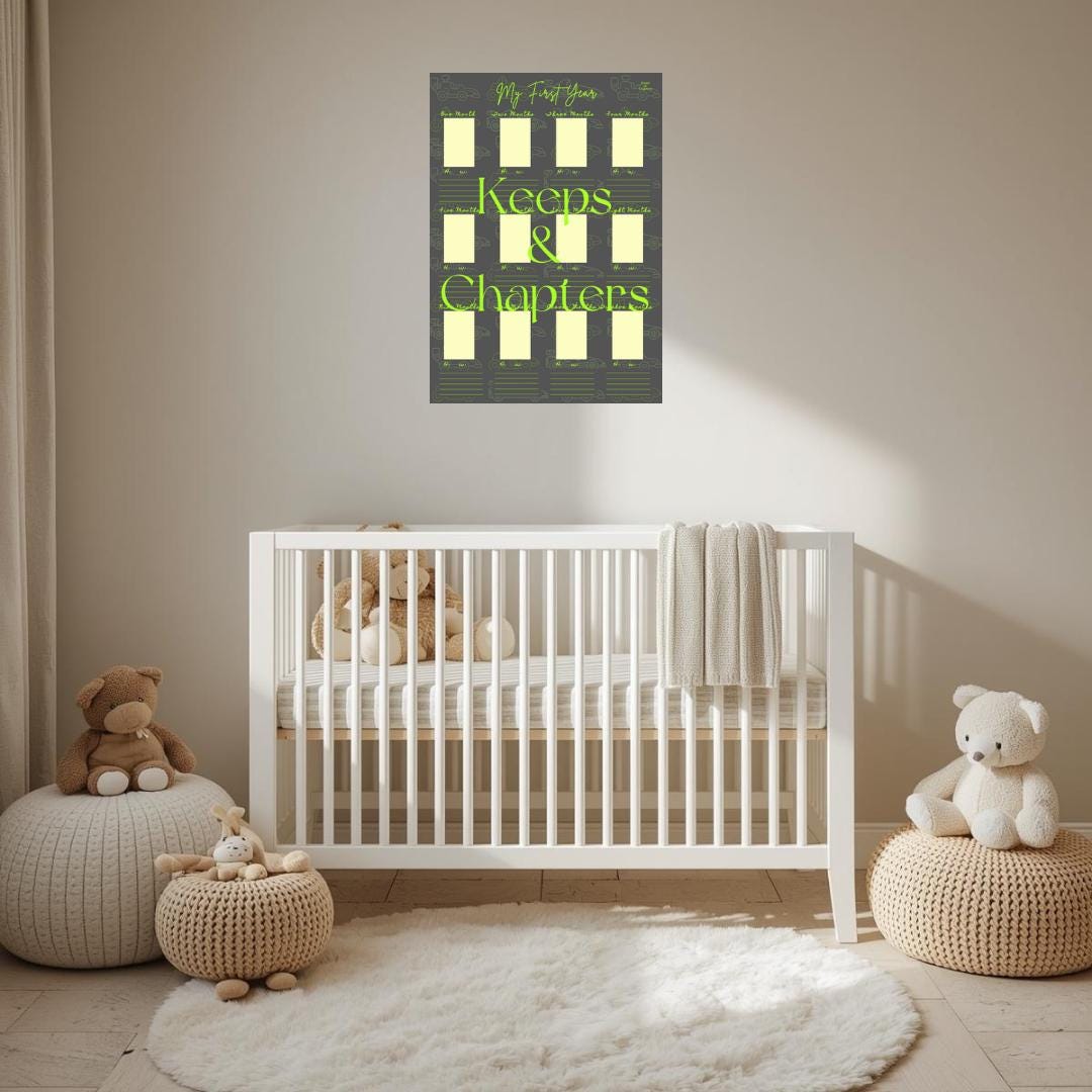 Race Cars-my First Year Milestone Poster | Baby Milestone Wall Art ...