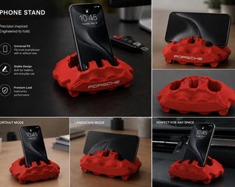 Brake Caliper Phone Stand – Desk Organizer & Phone Holder