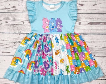 Care Bears Baby and Toddler Girls Multi-print Dress