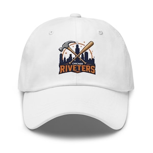 Chicago Riveters Embroidered Dad Hat, Fictional Baseball Cap