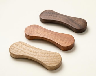 Walnut Pearwood Cabinet Pulls, Wooden Drawer Handles, Minimalist Kitchen Cabinet Hardware, Wood Dresser Pulls, Natural Furniture Handles