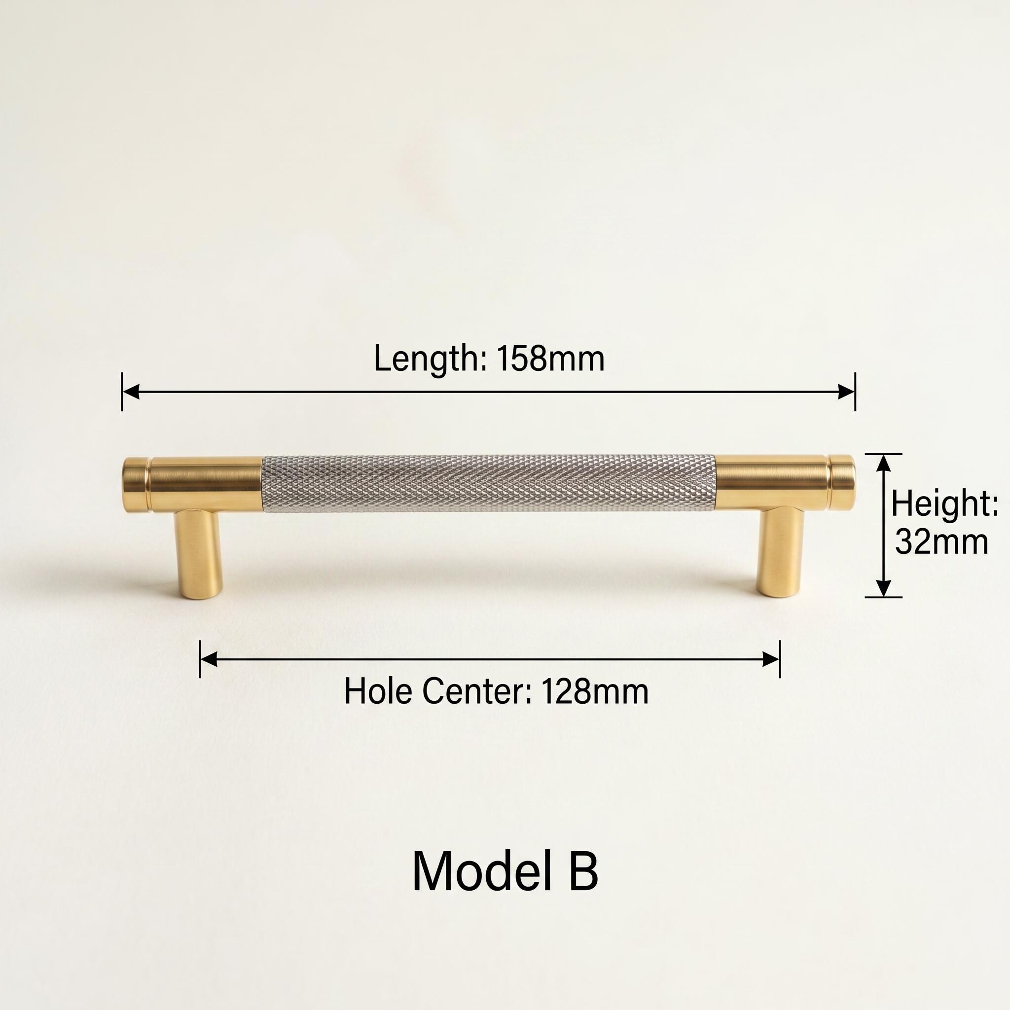 Knurled Brass Cabinet Pulls, Gold Drawer Handles, Modern Kitchen ...