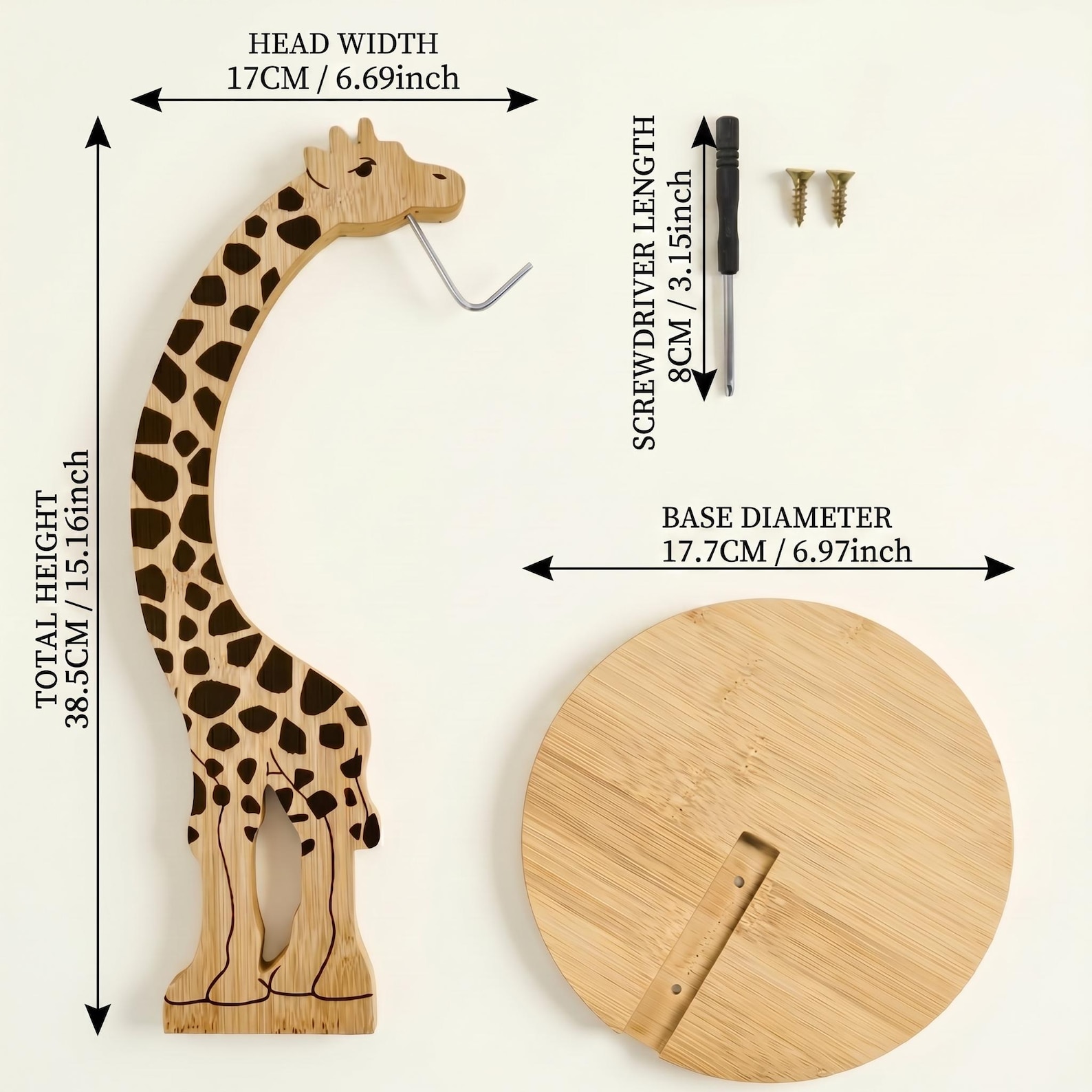 Giraffe Banana Hanger, Cute Kitchen Counter Decor, Grapes Display Rack, Animal Fruit Storage Stand - Giraffe Fruit Stand