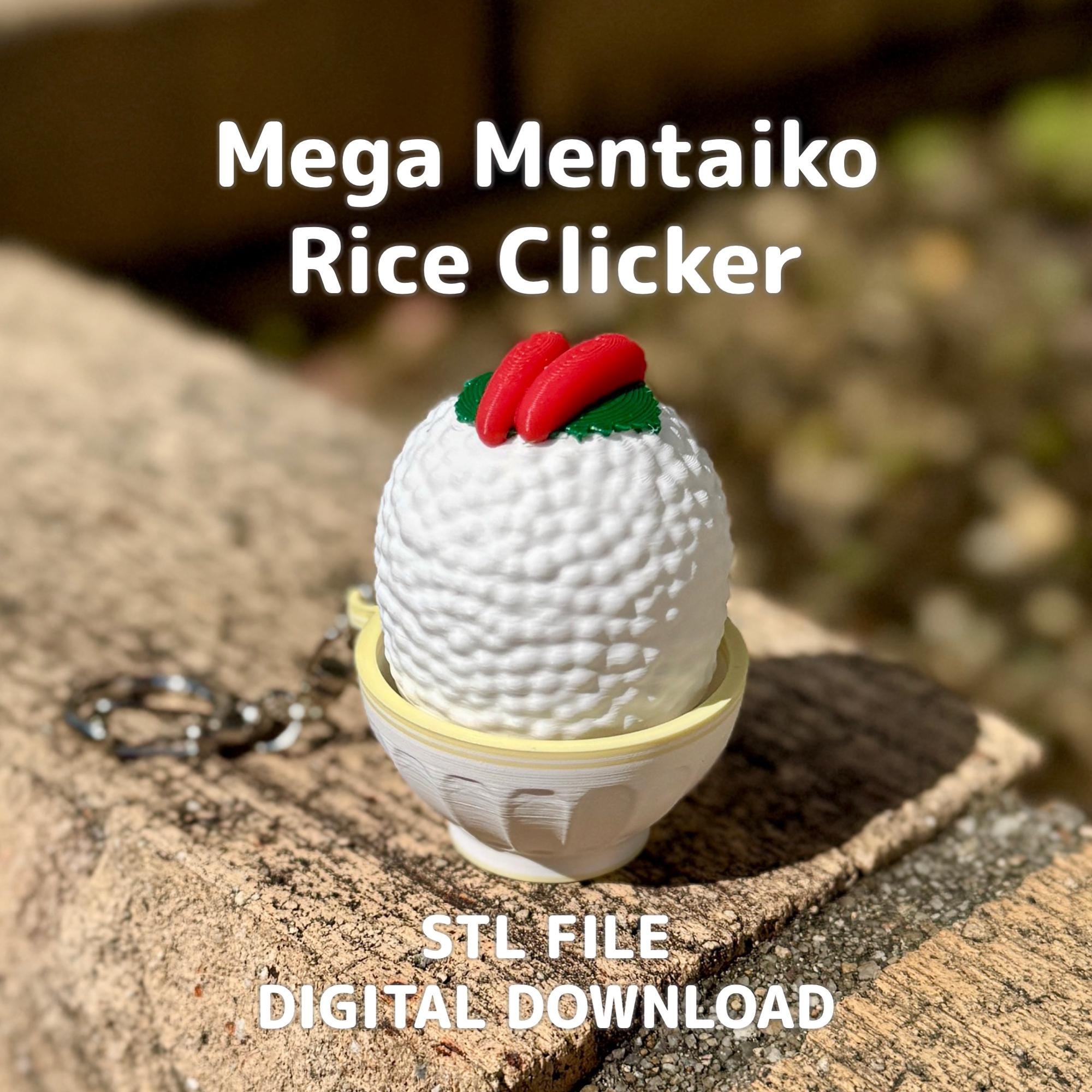 Mega Mentaiko Rice Clicker STL | 3D Printable Fidget Toy | Mechanical ...