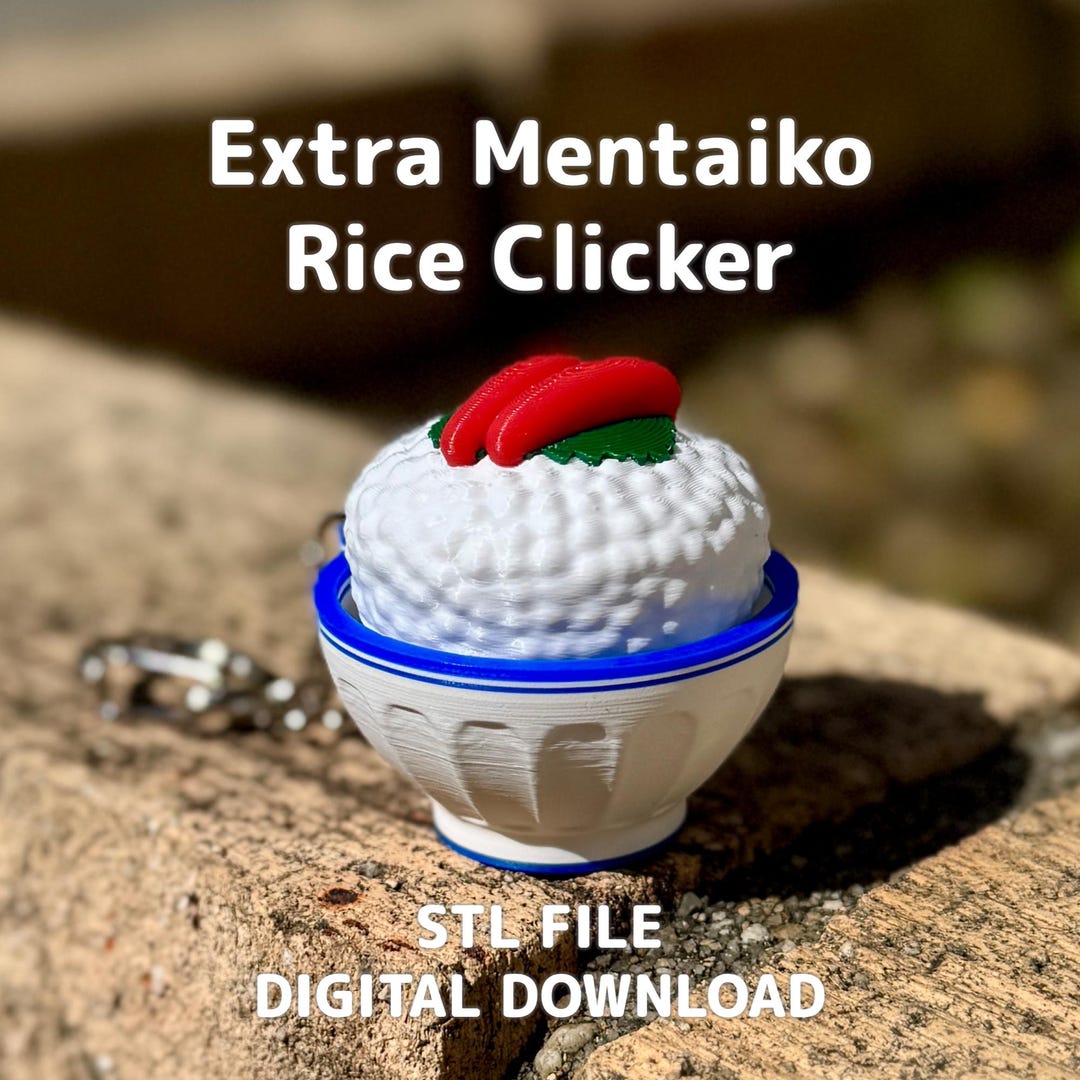 Extra Mentaiko Rice Clicker STL | 3D Printable Fidget Toy | Mechanical ...