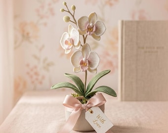 Schema per realizzare un'orchidea all'uncinetto in formato PDF / Fiore di Phalaenopsis amigurumi (Download immediato)