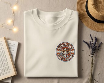Retired From People Pleasing Shirt, Funny Introvert T-Shirt, Sarcastic Hoodie, Peace Sign Crewneck Sweatshirt, Vintage Humor Gift