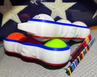 Custom and personalized golf ball case, Order quantities of 2 to 250 pieces
