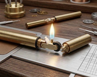 Encendedor de metal retro, encendedor de combustible vintage a prueba de viento, encendedor de queroseno antiguo, regalo único para fumadores, encendedor de latón de colección.