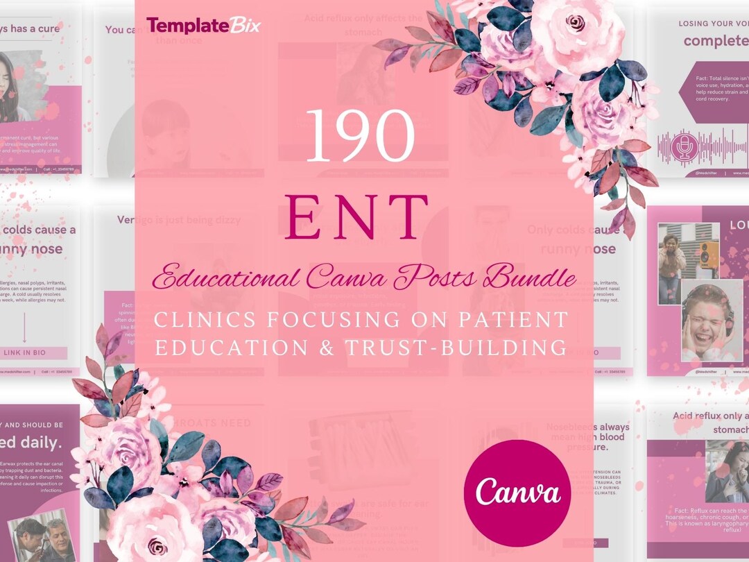 ENT Canva Templates | ENT Social Media Bundle | Doctor Instagram ...