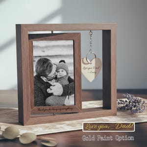 Benutzerdefinierter Bilderrahmen für Papa, personalisiertes Vatergeschenk mit Gravur, bedeutungsvoller Bilderrahmen, Vatertagsandenken von Kindern, Erinnerungs-Andenken