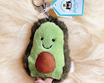 Llavero de aguacate Jellycat, accesorio para bolso, llavero de fruta de peluche suave, regalo