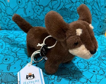 Jellycat Otto Sausage Dog Bag Charm Clip Sleutelhanger Accessoire voor Tassen