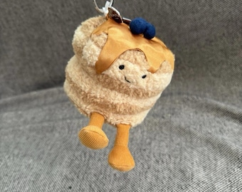Jellycat Pancake Bag Charm Clip Sleutelhanger Accessoire voor tassen en rugzakken