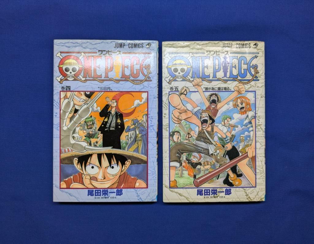 One Piece Vol.4-5 Set, Eiichiro Oda, Japanese First Edition, First