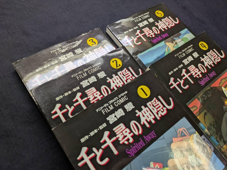 Spirited Away Film Comic Vol.1-5 Complete Set, Hayao Miyazaki, Japanese Edition, 2001 imagem 14