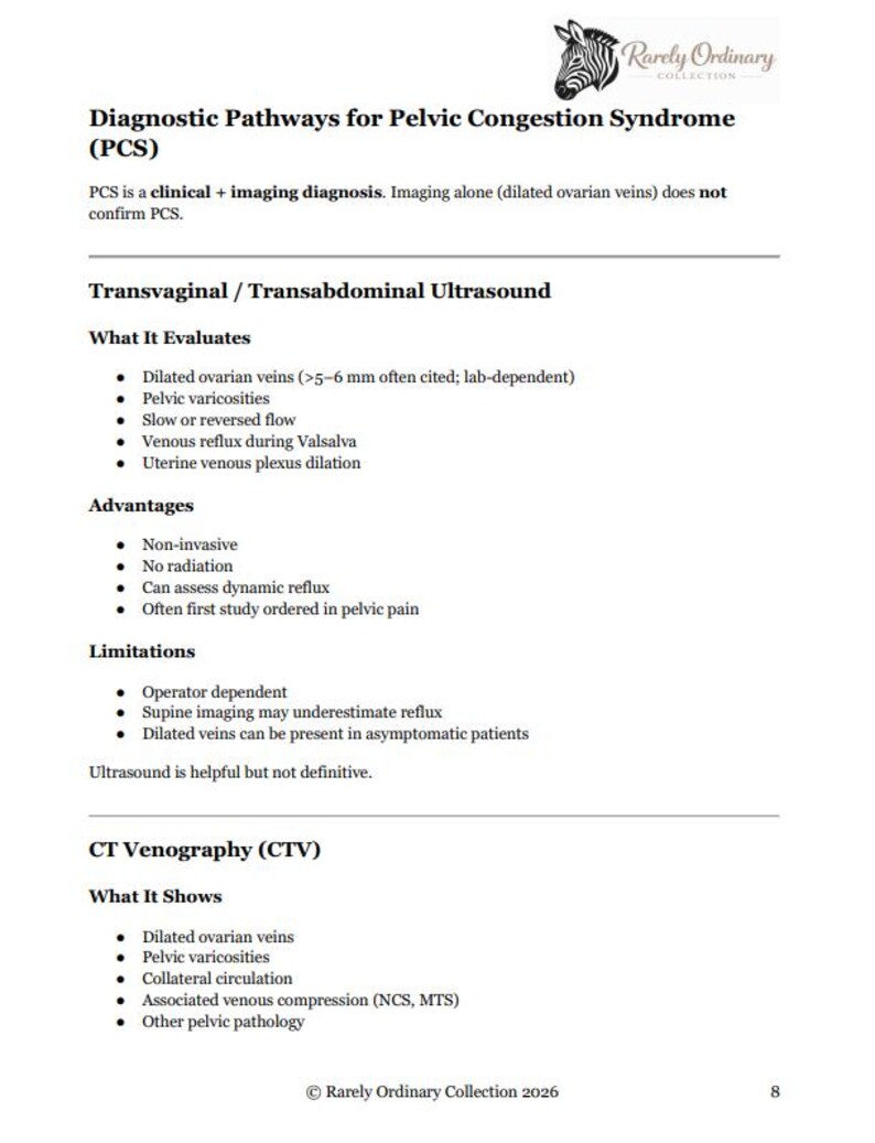 Pelvic Congestion Syndrome Guide | Ovarian Vein Reflux, Chronic Pelvic ...