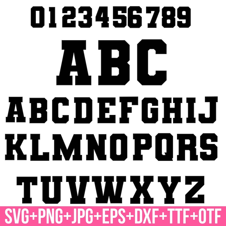 Varsity Font Svg, Jersey Font Svg, Sports Svg Alphabet, Varsity Letters ...