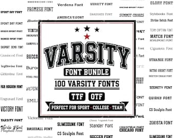 Carattere Varsity SVG, Lettere Varsity SVG, Alfabeto Varsity SVG, Alfabeto Sportivo SVG, Carattere Jersey SVG, Carattere Sportivo, Carattere College, Silhouette