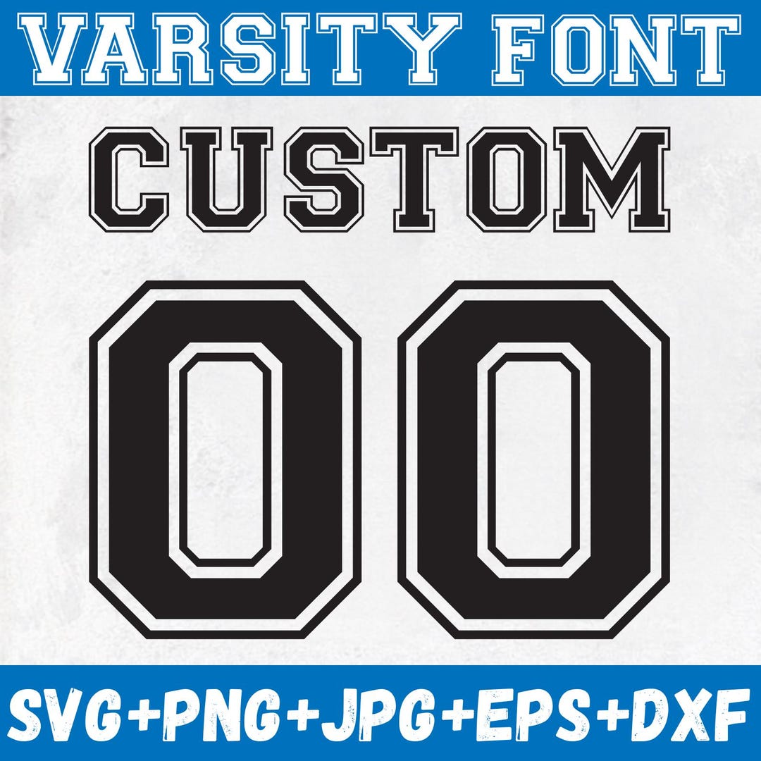 Custom Varsity Font Svg, Custom Jersey Font Svg, Sports Svg Alphabet ...
