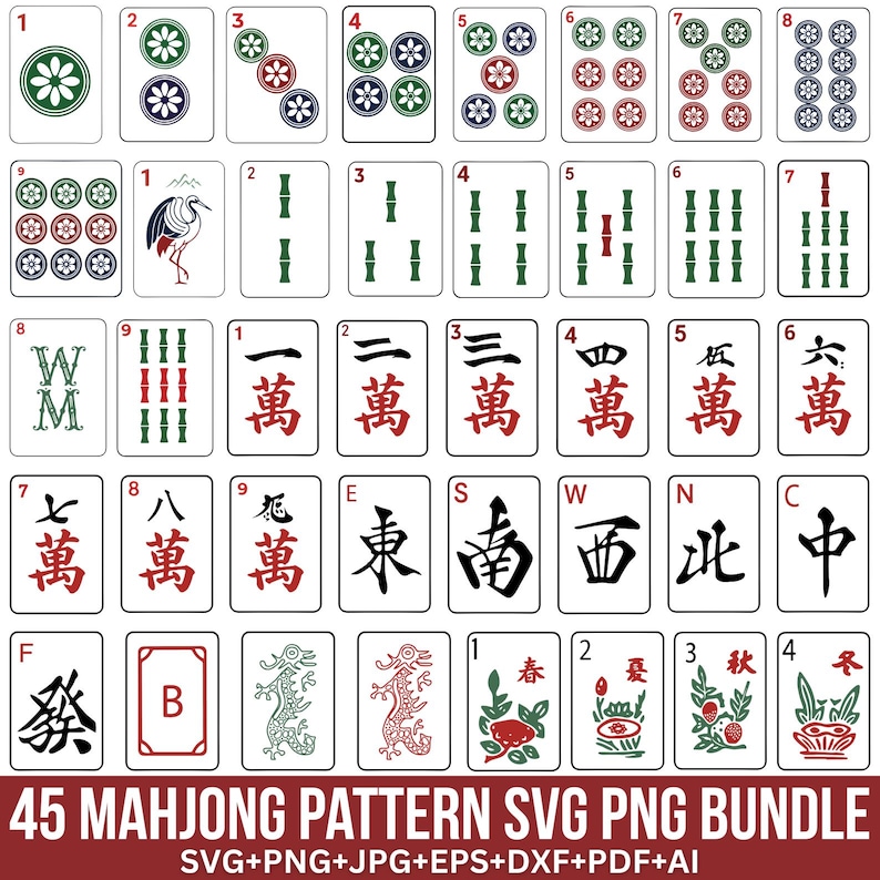 Mahjong Pattern Board Mahjong Pattern Svg Png Bundle, American Mahjong Svg, American Svg ...
