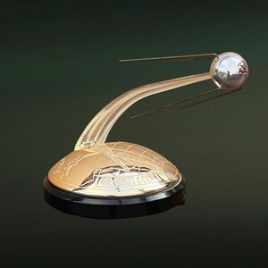 Soviet Sputnik 1 Music Box CCCP – Mechanism Needs Repair – Circa 1960