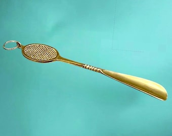 Brass Shoehorn in the Shape of a Tennis Racket - 1960s