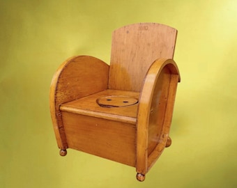 TORCK社製アールデコ調木製アームチェア - 装飾的な子供用クラブチェア、ベルギー製 - 1930年代