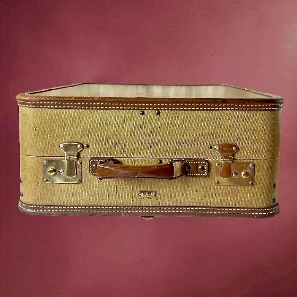 毛沢東 ヴィンテージ　vintage Lサイズ Vintage Mädler Aviatic 1920 Suitcase – Leather Travel Trunk With