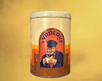 Vintage metalen koffieblik – Van De Zande Merksem – België – jaren 50