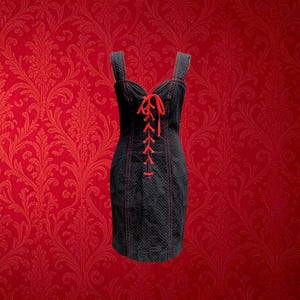 Red Dress Black Lace - Etsy Red Dress Black Lace - Etsy