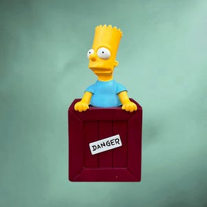 Vintage Bart Simpson piggy bank 1997 Fox – The Simpsons resin figurine – 90s pop culture item – Matt Groening collection