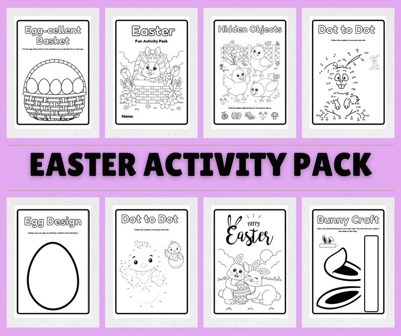 Easter Activity Pack for Kids - Coloring Pages, Activity Sheets & Games ...