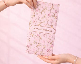 Floral Eid Mubarak Money Envelopes – Printable Floral Eidi Cash Holders (Canva Digital Download)