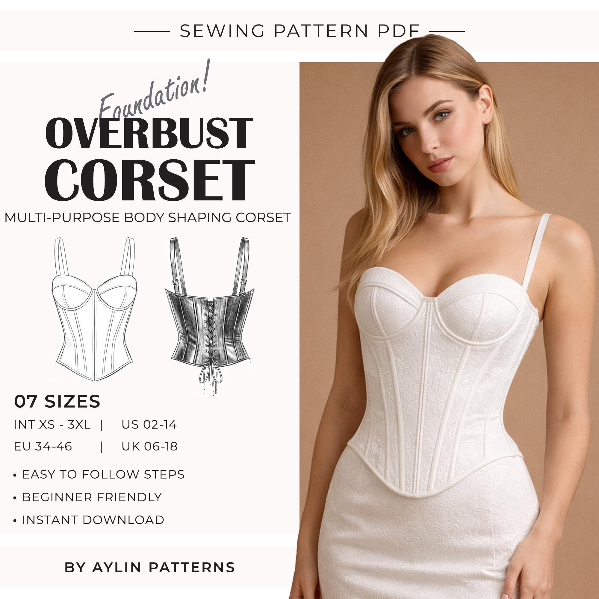 AMERI◼️BUSTIER PATTERN KNIT◼️ Knit Sea Bustier PDF Tutorial: Step-by-step Guide, Size XS-XXL