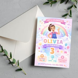 Ms. Rachel Birthday Invitation, Toddler Party Template, Editable Canva Invite (Digital Download) image 5