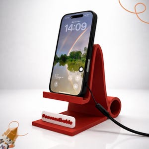 Support de téléphone | Personnalisable  | 14 Choix de couleurs | Design minimaliste et moderne | Organisateur de bureau | Impression 3D