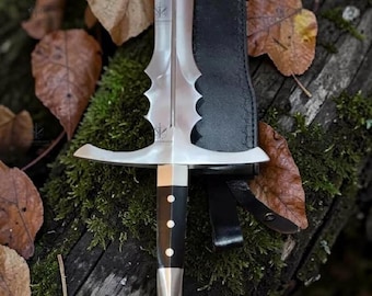 Elven Fantasy Sword Replica – Handmade Medieval Display Sword with Scabbard – Collector Cosplay Gift