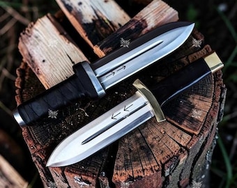 Handmade Thorfinn Twin Daggers | D2 Steel Norse Anime Replica (Leather Sheath)
