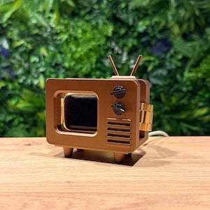 Apple Watch Dock Retro TV Design 3D-gedruckt – Schreibtischdekoration, Geschenkidee,  Home Office, Smartwatch Ladestation