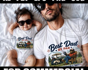 Bigfoot Golf Dad PNG: Dad By Par Father's Day Design (Digital Download)
