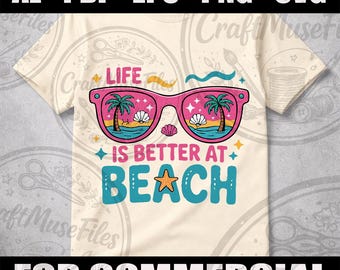 Beach Sunglasses PNG, Faux Yarn Summer Design, Coastal Vibes (Digital Download)
