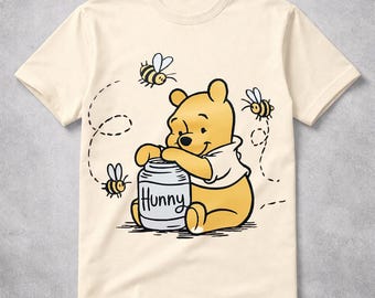 Clipart PNG do Ursinho Pooh, Pote de Mel, Arte para Quarto Infantil (Download Digital)