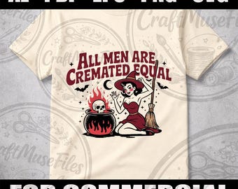 PNG feminista divertido de Halloween: Clipart retro de mujer espeluznante (descarga digital)