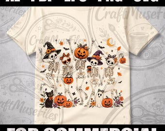 Spooky Floral Skeleton PNG, Halloween Botanical Design (Digital Download)