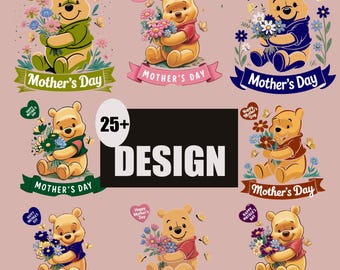 Mother's Day Winnie the Pooh Clipart Bundle (Digital Download)